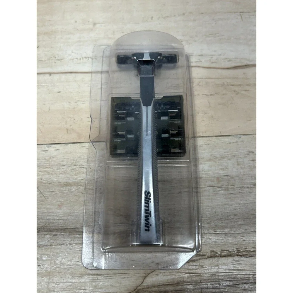 Vtg 1980s Schick Slim Twin Adjustable Razor Set With 2 Razor Blades In Pkg